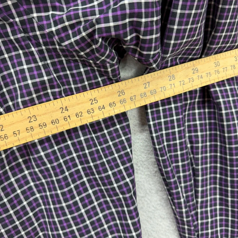 Polo Ralph Lauren Shirt Mens XL Purple Black Plaid‎ Curham Classic Fit Y2K Retro